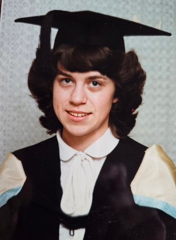 Julie graduated university in 1982.